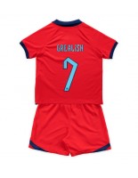 Anglie Jack Grealish #7 Venkovní dres pro děti MS 2022 Krátký Rukáv (+ trenýrky)
